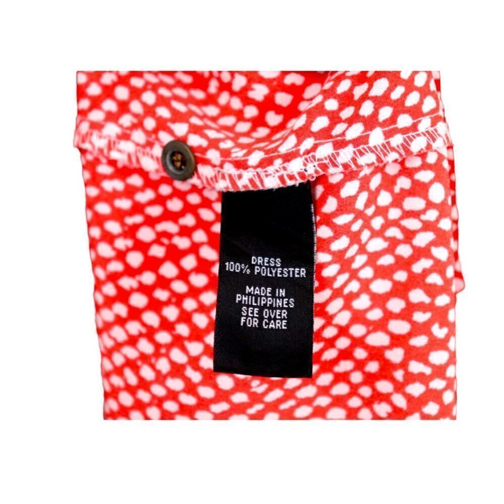 EUC A Byer Summer Dress Size Medium Red with Animal print‎ type polka dots - Picture 7 of 10